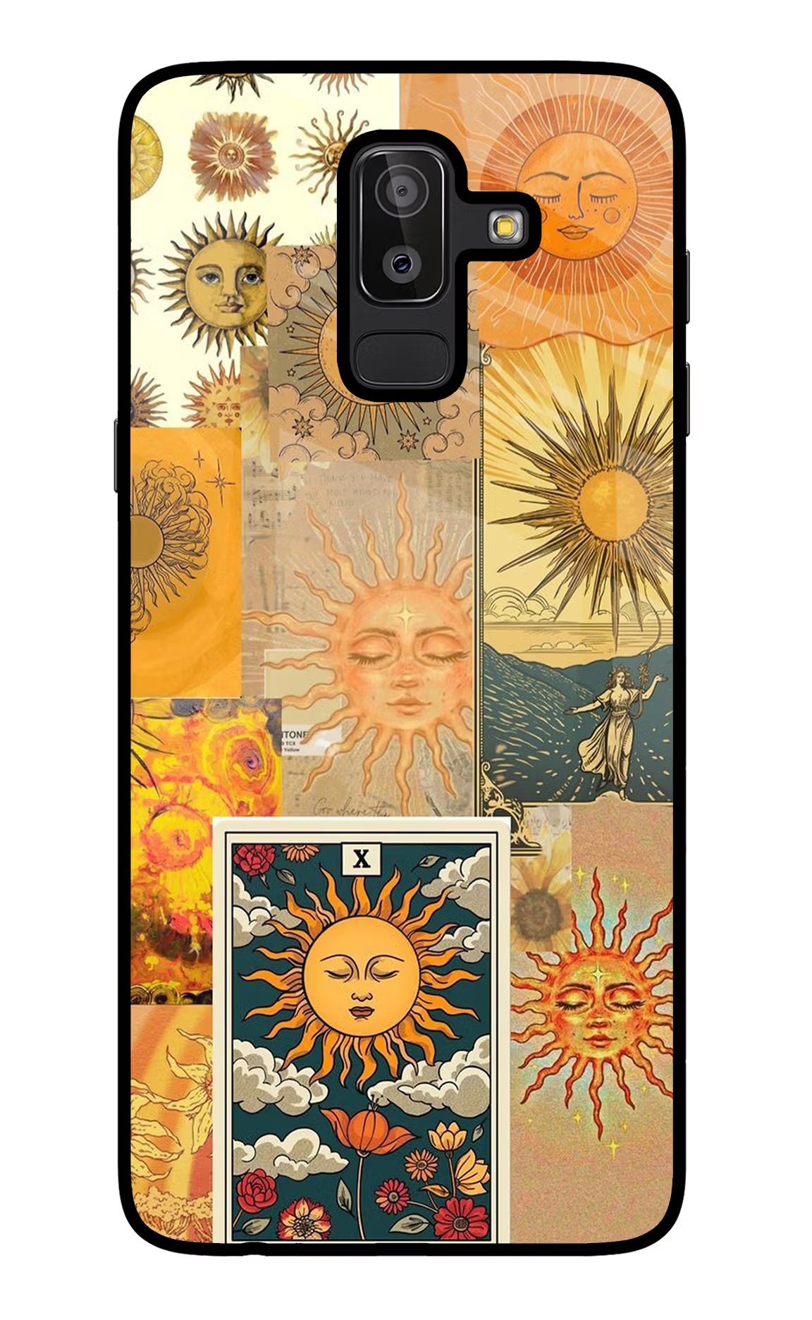 Sun Samsung J8 Glass Case Back Cover by Casekaro