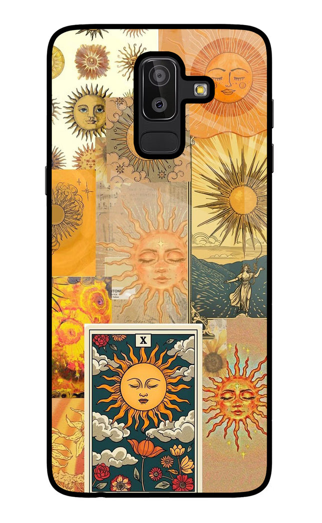 Sun Samsung J8 Glass Case Back Cover by Casekaro
