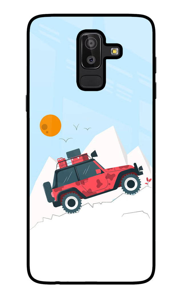 Mountain Trail Beast Samsung J8 Glass Case Back Cover by Casekaro