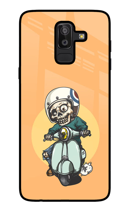 Undead Biker Samsung J8 Glass Case