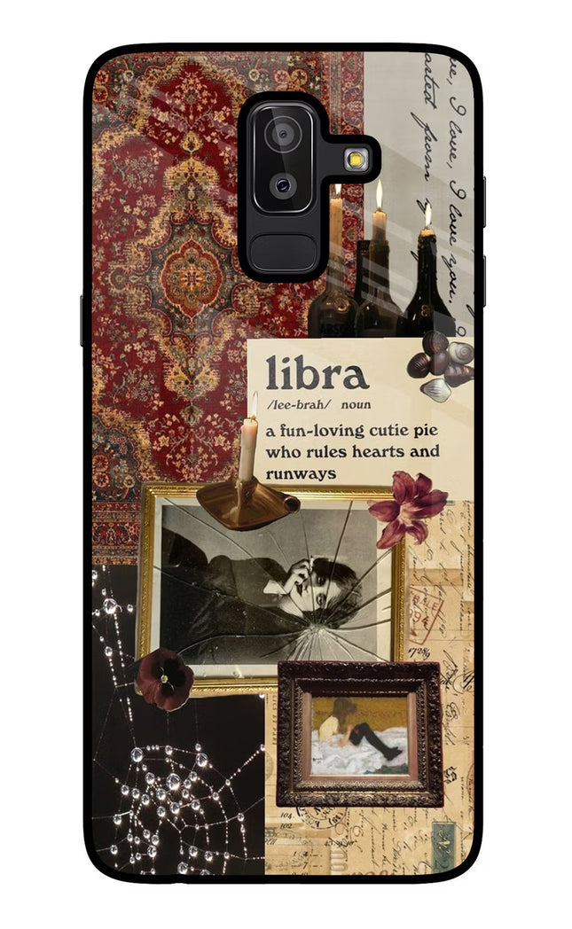 Libra Zodiac Samsung J8 Glass Case Back Cover by Casekaro