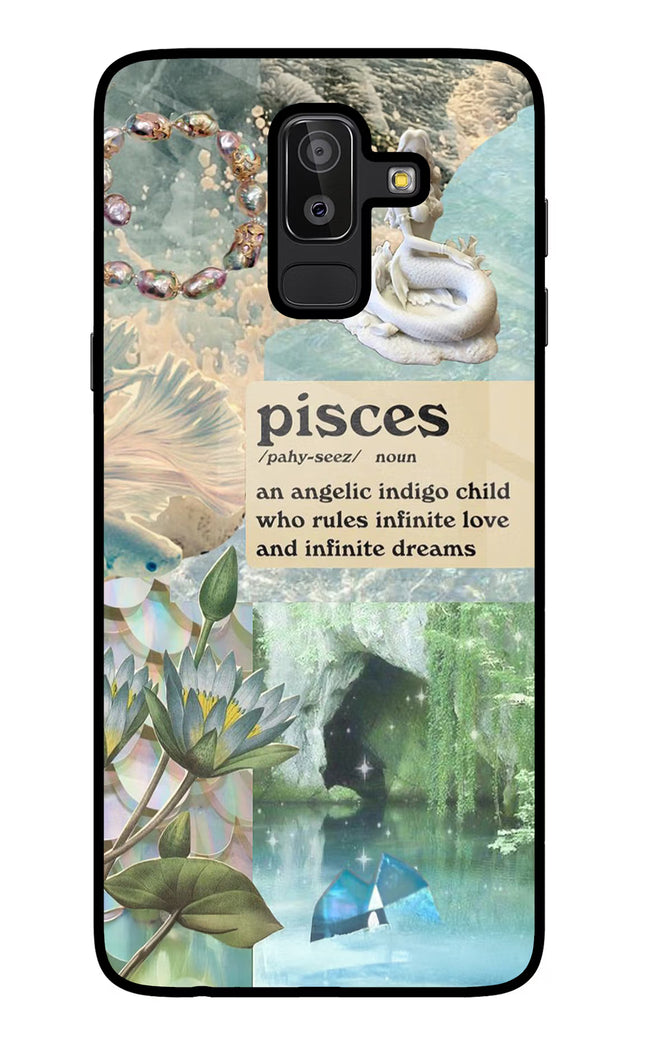 Pisces Zodiac Samsung J8 Glass Case Back Cover by Casekaro