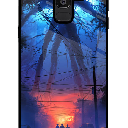 Ordinary Things Shadow Samsung J8 Glass Case Back Cover by Casekaro