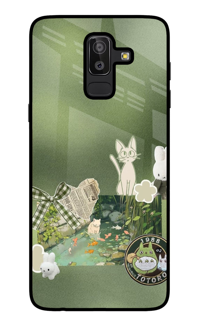 Aesthetic anime Samsung J8 Glass Case Back Cover by Casekaro