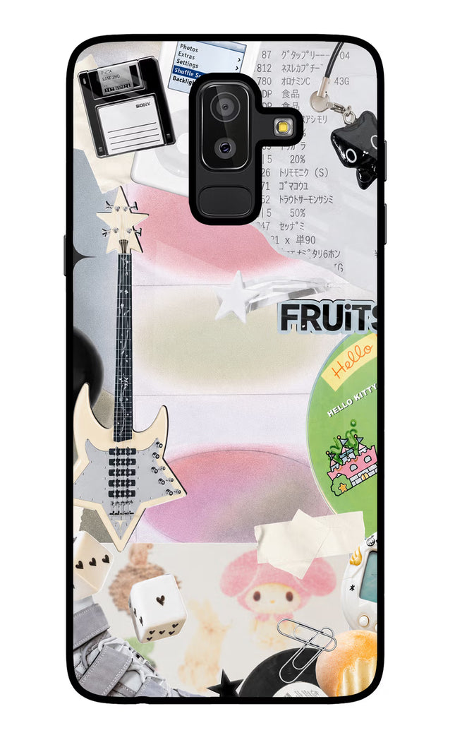 Softcore case Samsung J8 Glass Case Back Cover by Casekaro