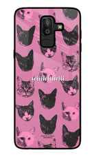 Pink Cats Samsung J8 Glass Case