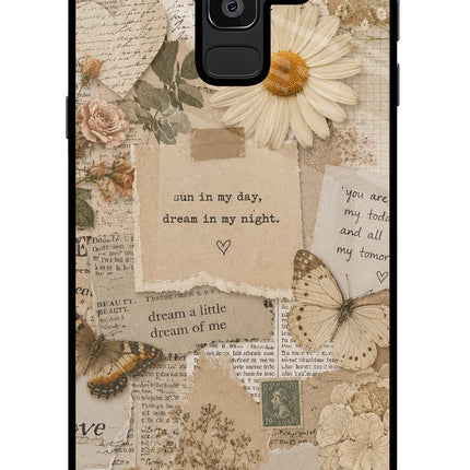 Vintage case Samsung J8 Glass Case Back Cover by Casekaro