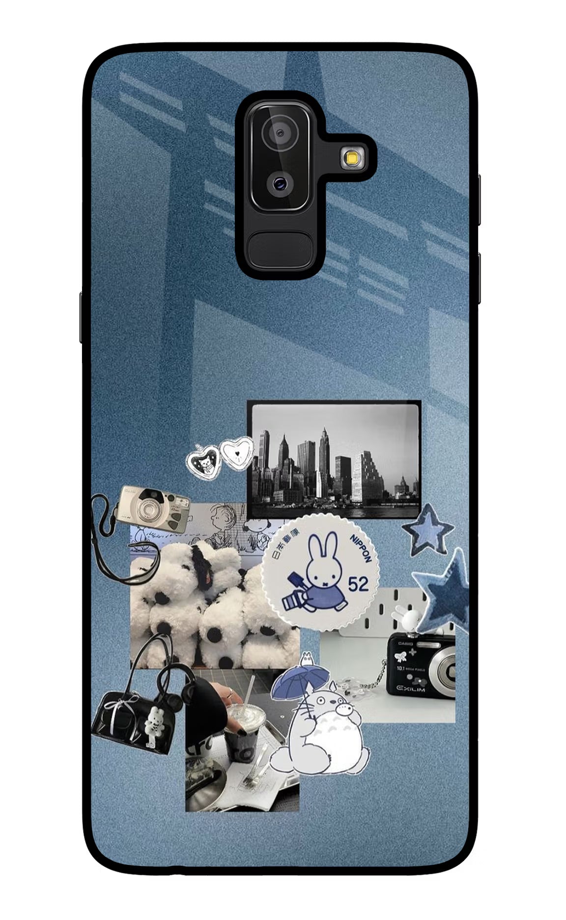 Miffy Samsung J8 Glass Case Back Cover by Casekaro