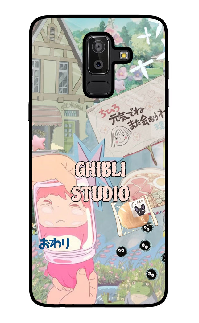 Studio Ghibli Samsung J8 Glass Case Back Cover by Casekaro