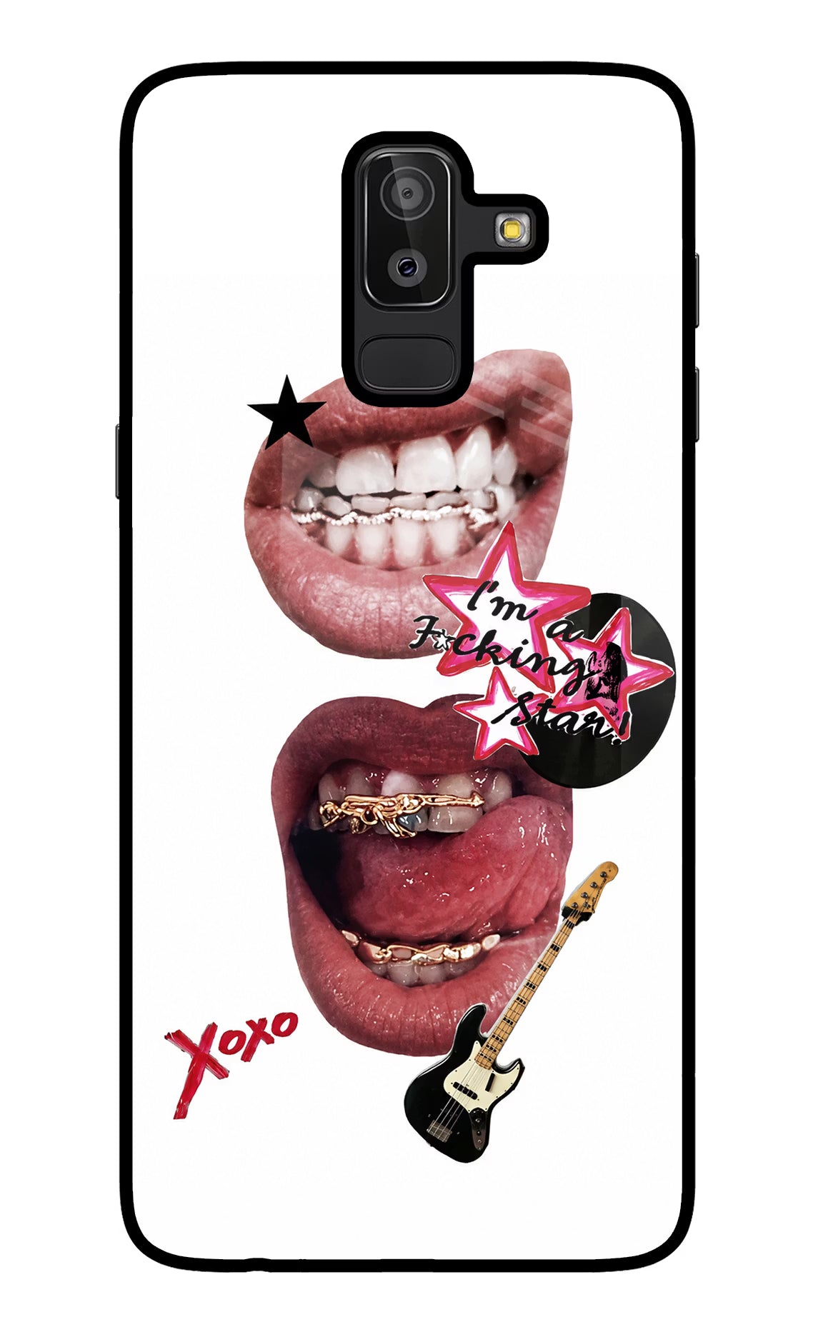 Rockstar Samsung J8 Glass Case