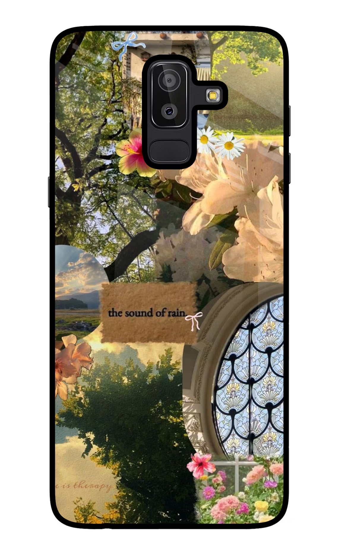 Rain Samsung J8 Glass Case