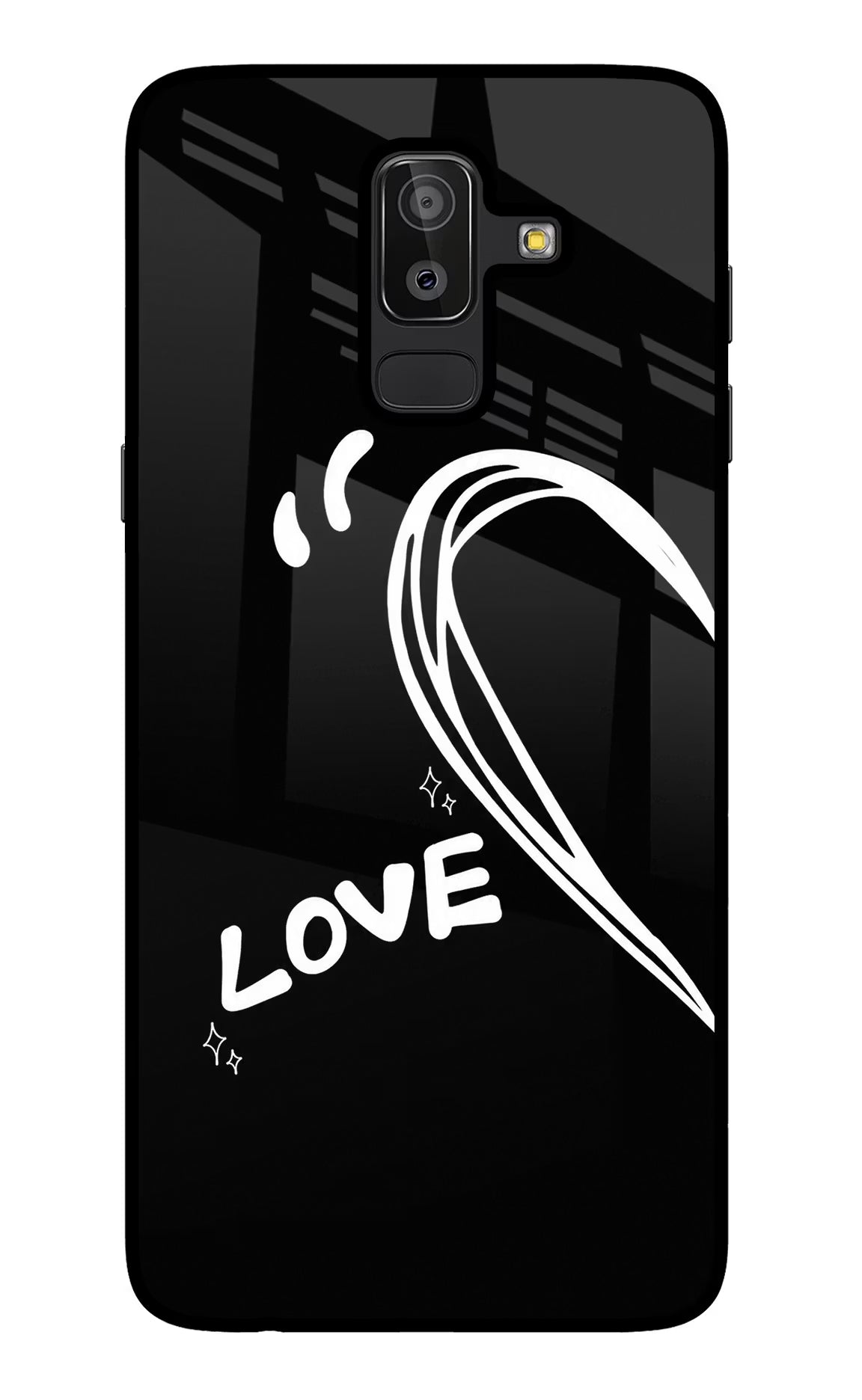 Love Line Samsung J8 Glass Case