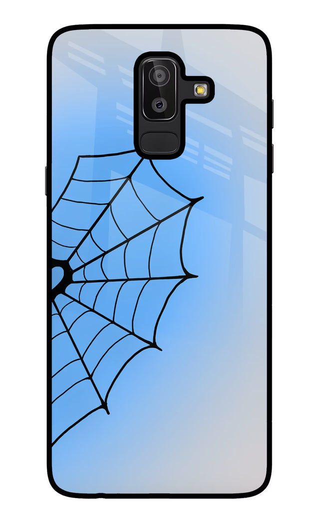 Blue Web Samsung J8 Glass Case