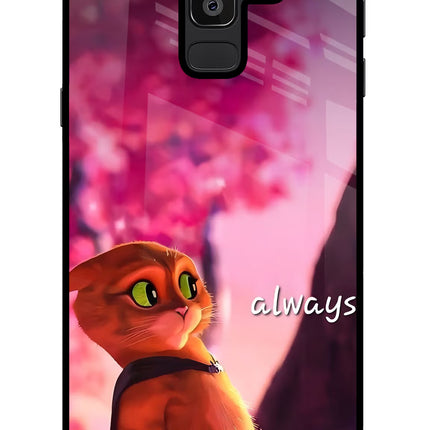 Always Cat Samsung J8 Glass Case