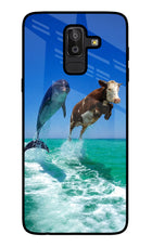 Dolphin vs Cow Samsung J8 Glass Case