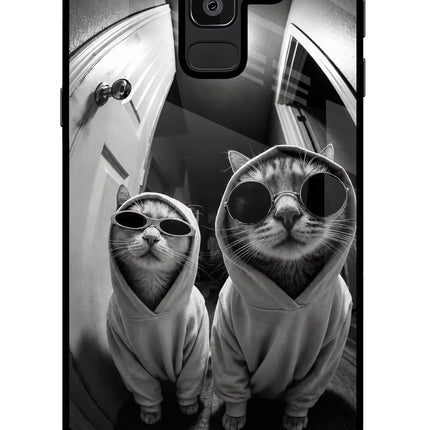 Hood Cats Samsung J8 Glass Case