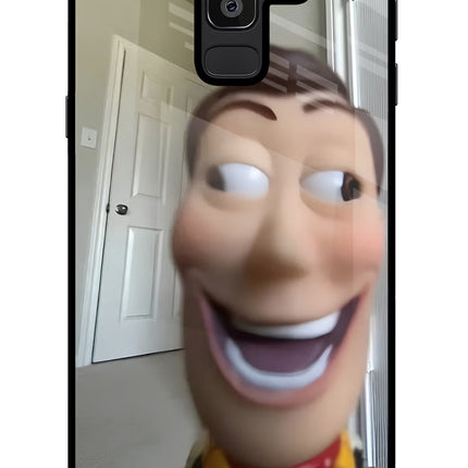 Side Eye Woody Samsung J8 Glass Case