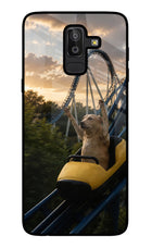 Rollercoaster Dog Samsung J8 Glass Case