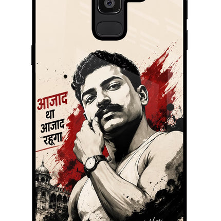 Chandrashekhar Azad Fearless Samsung J8 Glass Case