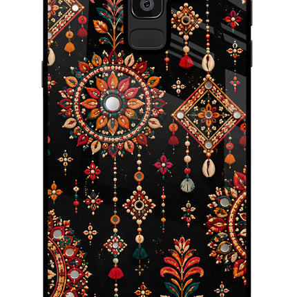 Boho Noir Samsung J8 Glass Case