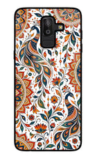 White Mayura Samsung J8 Glass Case