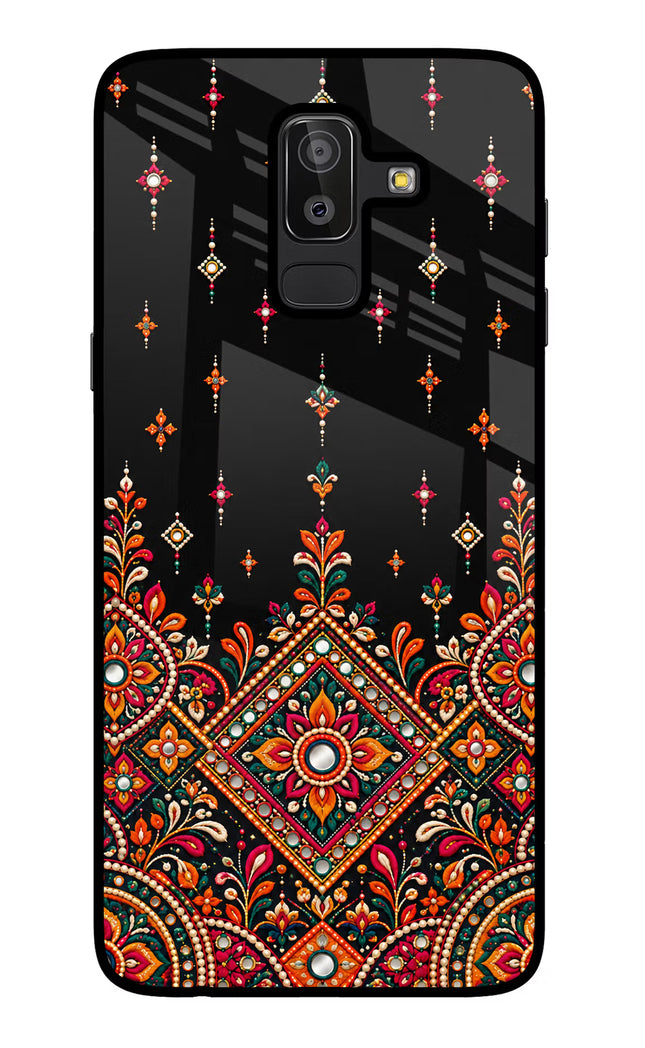 Noir Mehfil Samsung J8 Glass Case