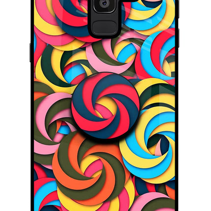 Spiral Pattern Samsung J8 Pop Case by Casekaro