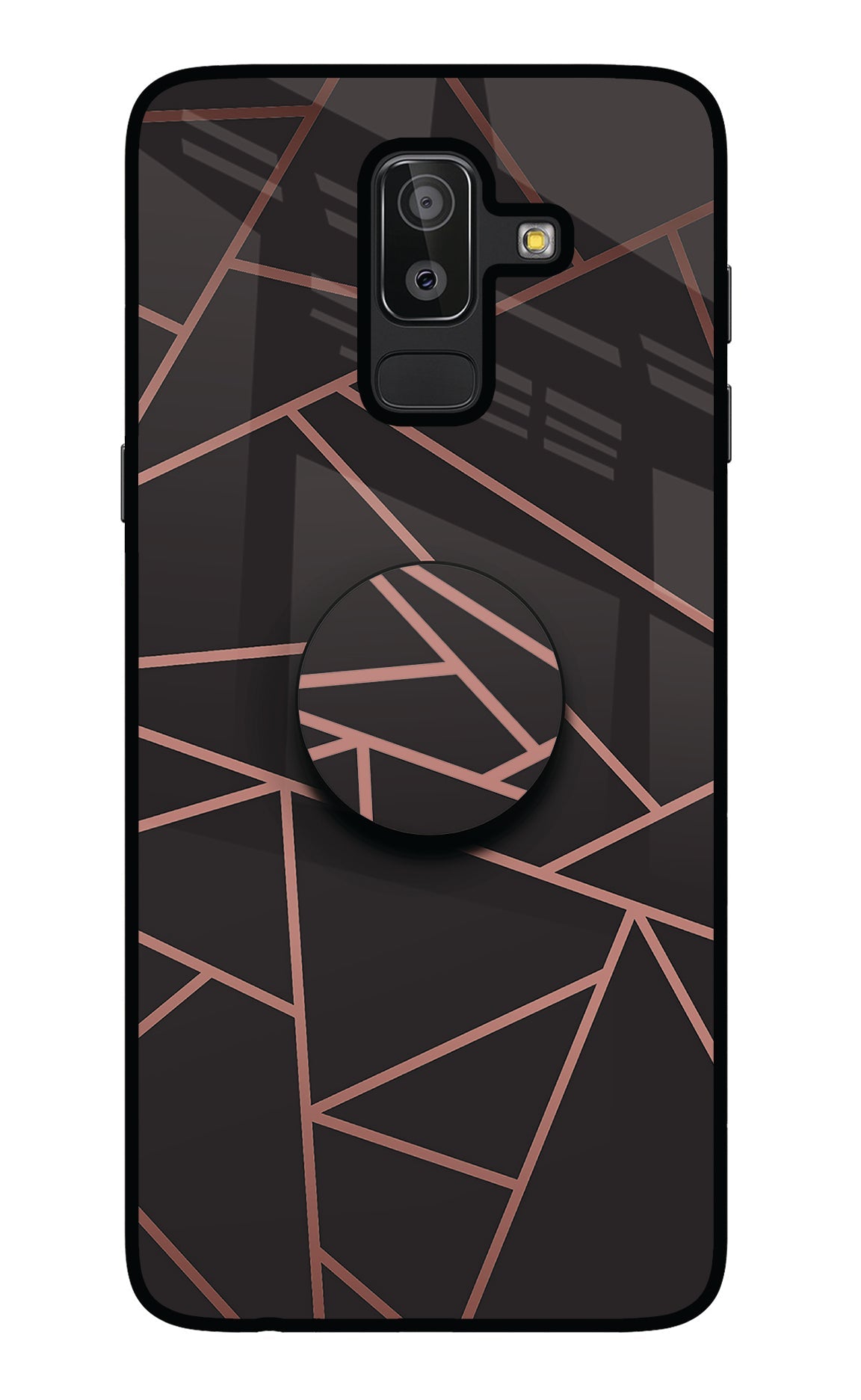 Geometric Pattern Samsung J8 Glass Case