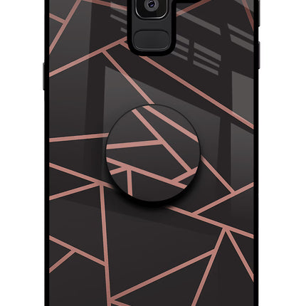 Geometric Pattern Samsung J8 Glass Case