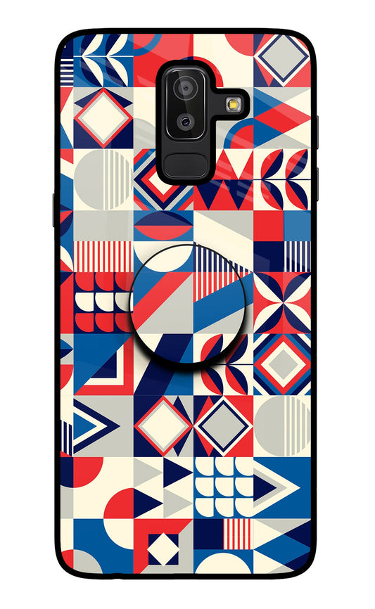 Colorful Pattern Samsung J8 Glass Case