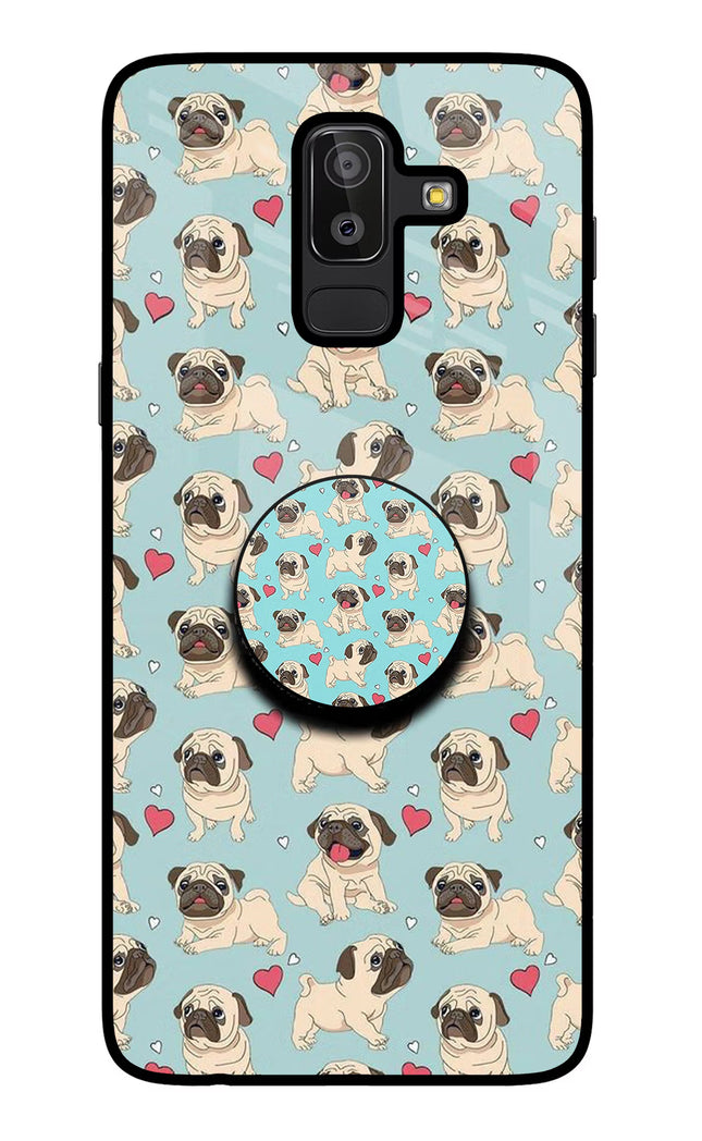 Pug Dog Samsung J8 Glass Case