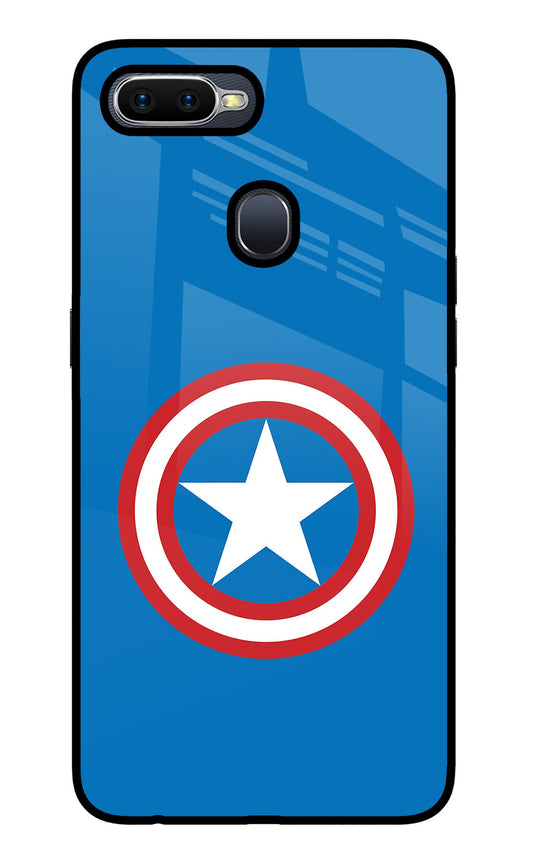 Captain America Logo Oppo F9/F9 Pro Glass Case