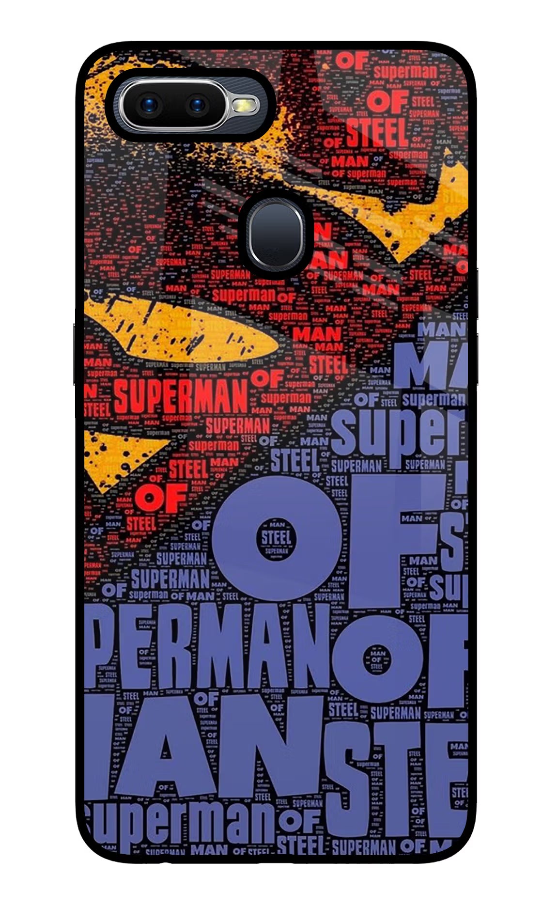 Superman Oppo F9/F9 Pro Glass Case Back Cover by Casekaro
