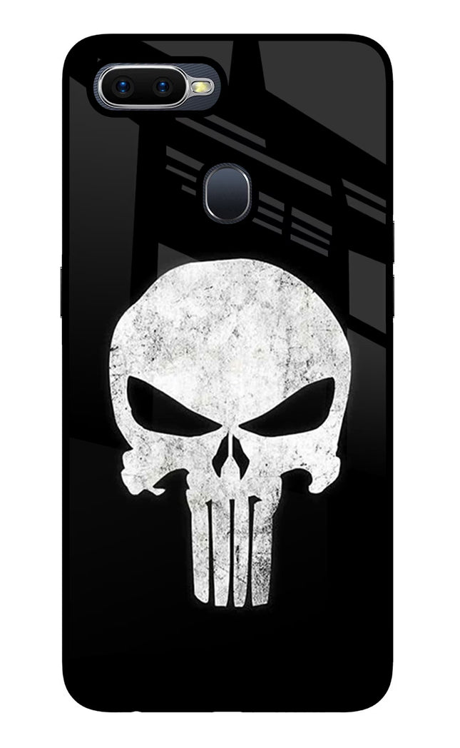 Punisher Skull Oppo F9/F9 Pro Glass Case Back Cover by Casekaro