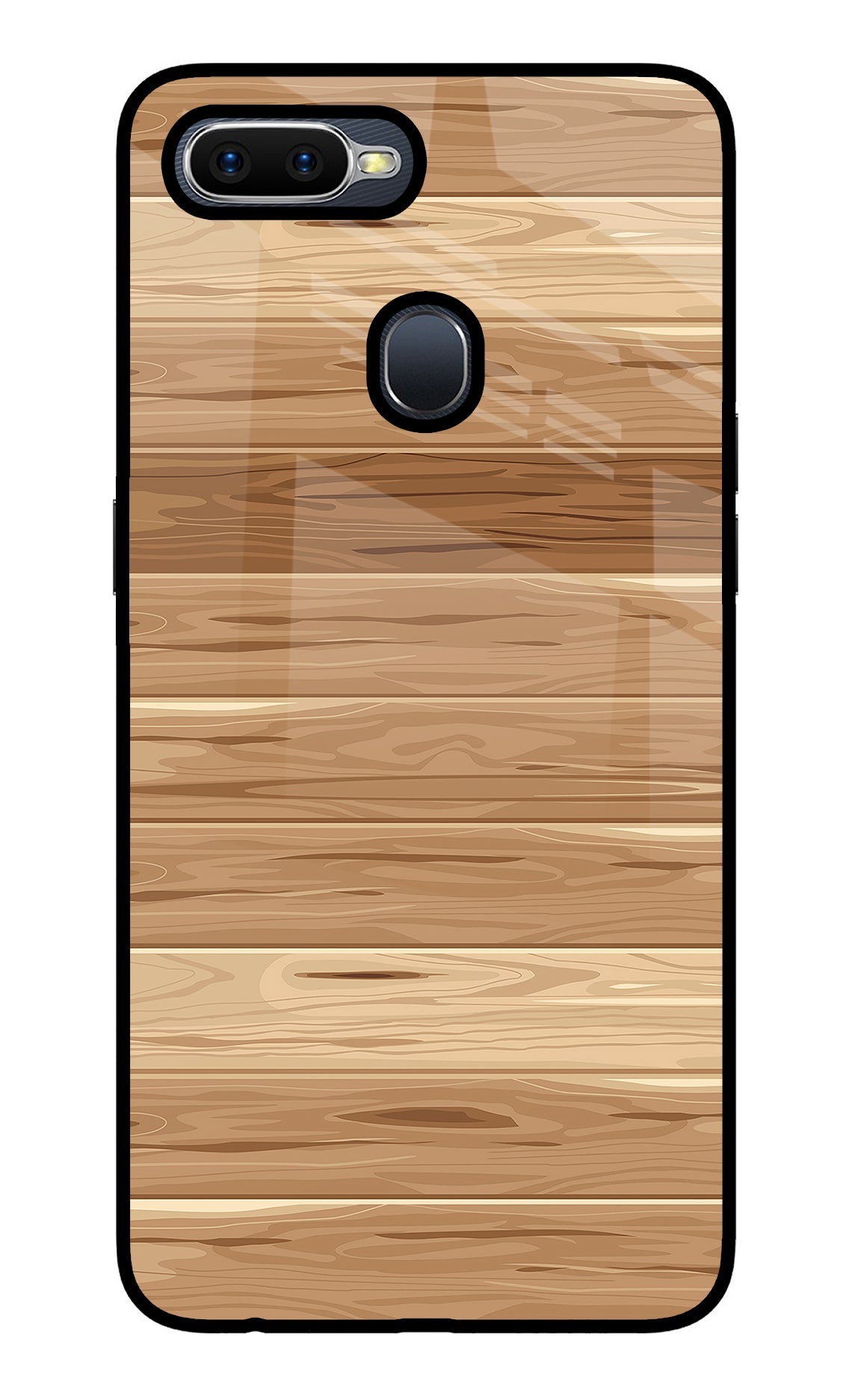 Wooden Vector Oppo F9/F9 Pro Glass Case