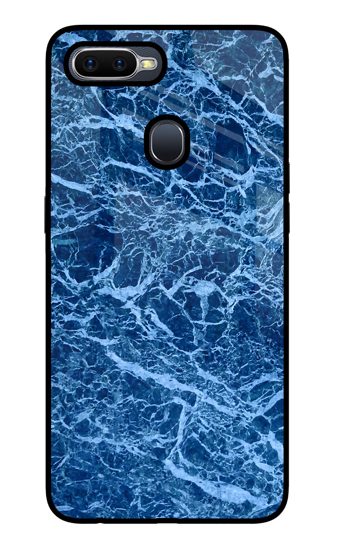 Blue Marble Oppo F9/F9 Pro Glass Case Back Cover by Casekaro
