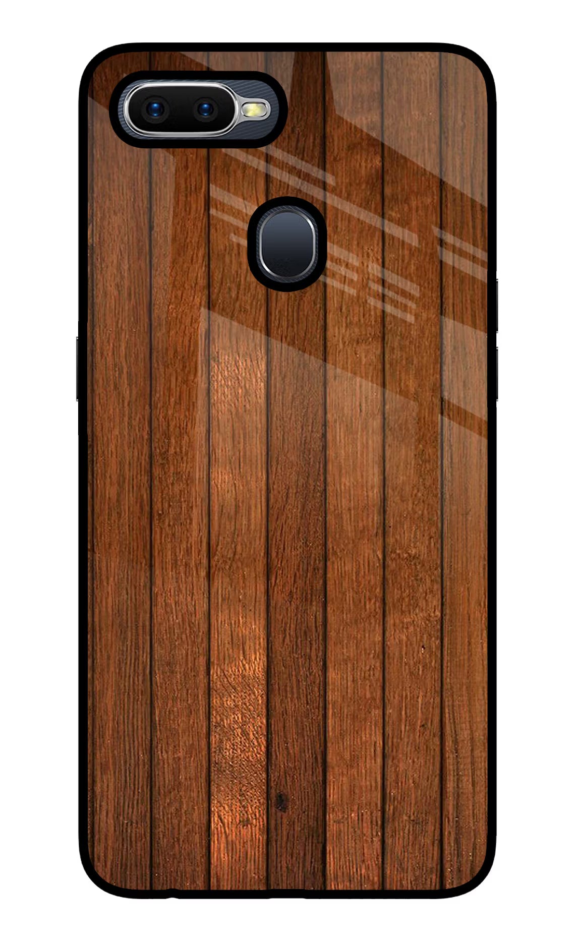 Wooden Artwork Bands Oppo F9/F9 Pro Glass Case Back Cover by Casekaro