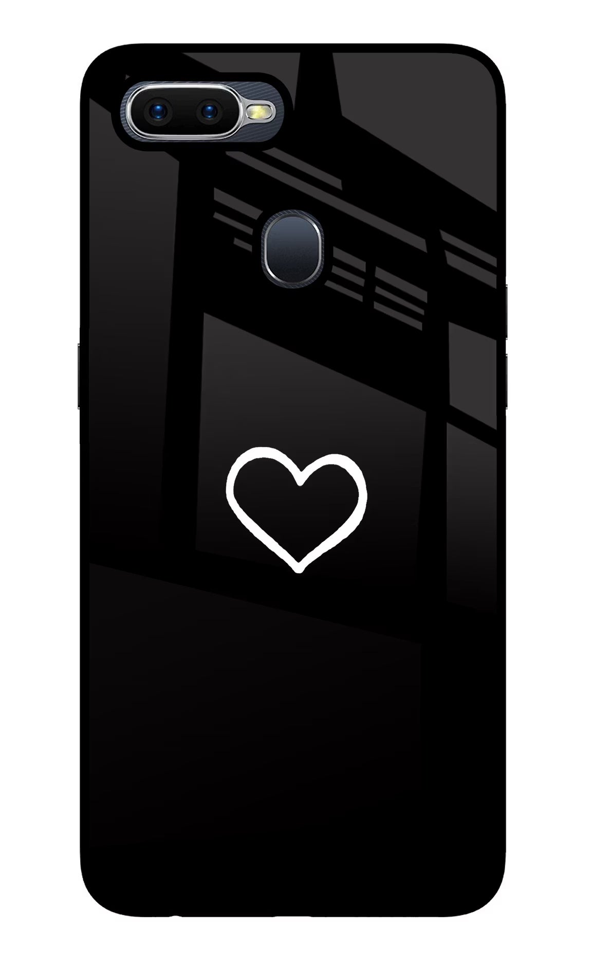 Heart Oppo F9/F9 Pro Glass Case Back Cover by Casekaro