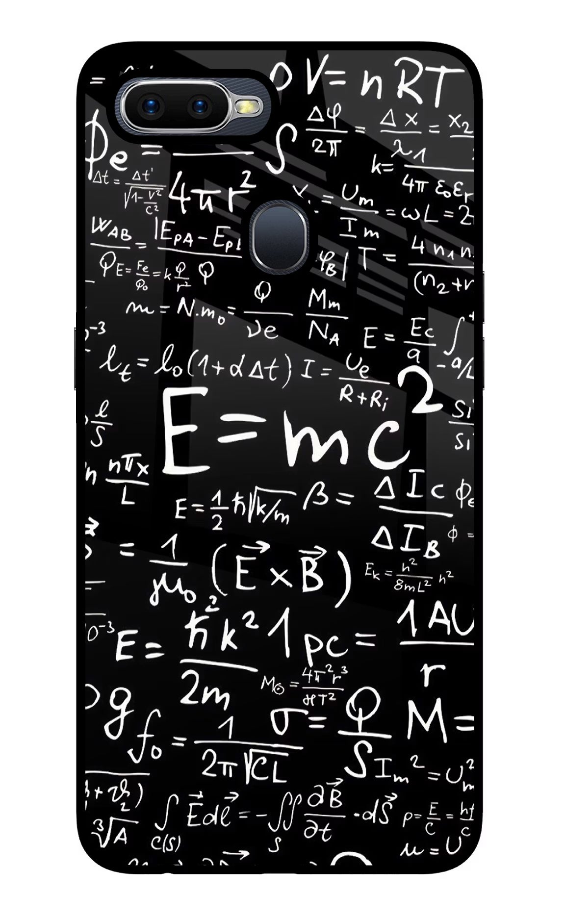 Physics Formula Oppo F9/F9 Pro Glass Case Back Cover by Casekaro