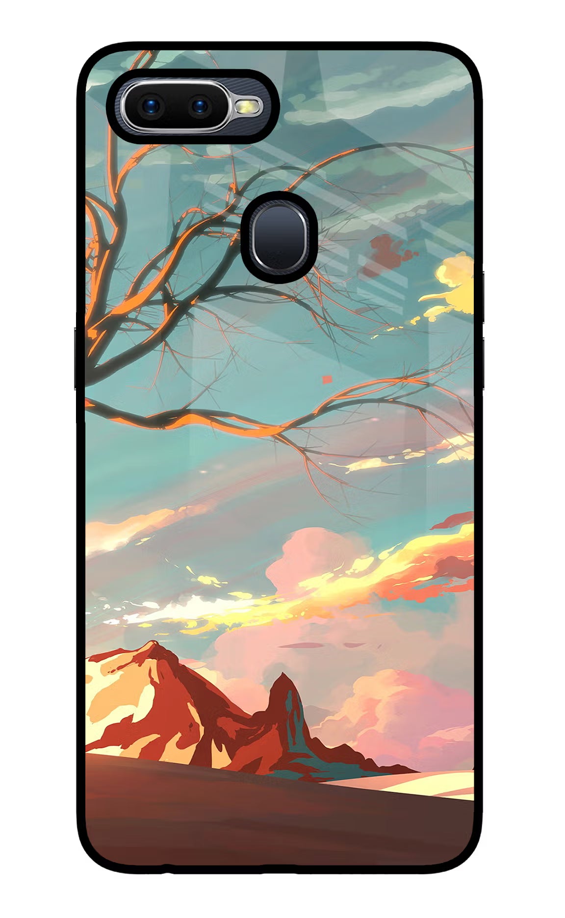 Scenery Oppo F9/F9 Pro Glass Case Back Cover by Casekaro