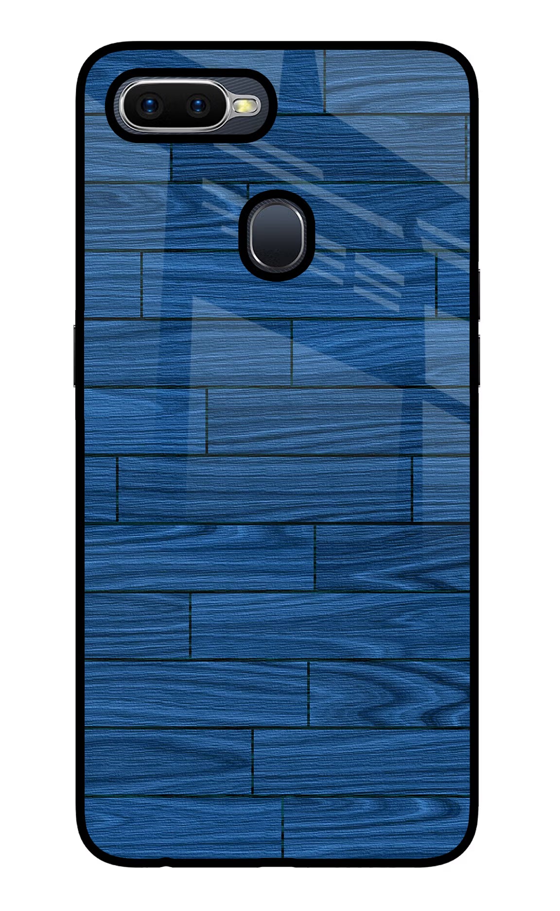 Wooden Texture Oppo F9/F9 Pro Glass Case Back Cover by Casekaro