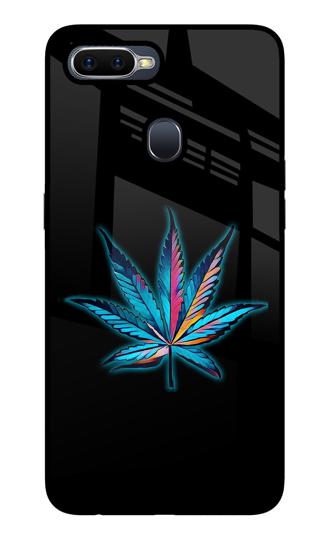 Weed Oppo F9/F9 Pro Glass Case