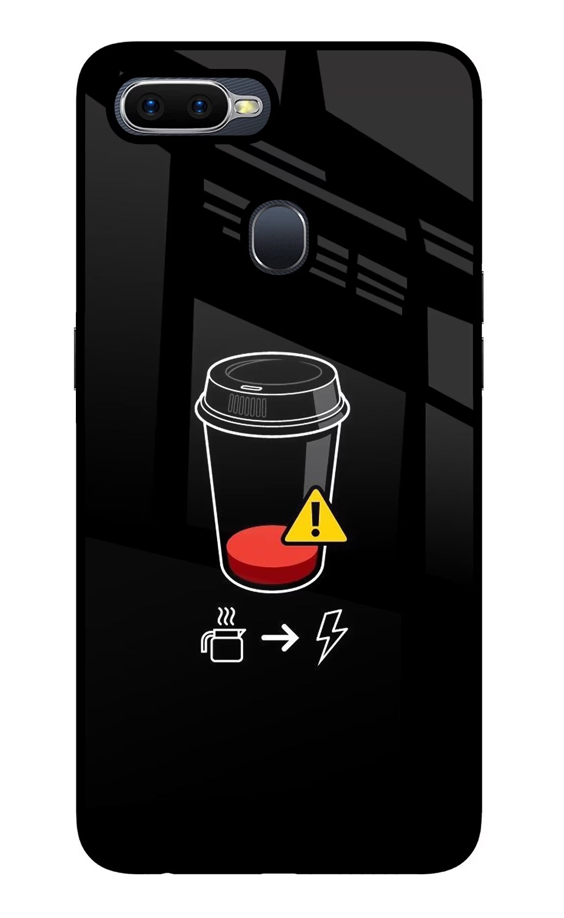 Coffee Oppo F9/F9 Pro Glass Case Back Cover by Casekaro