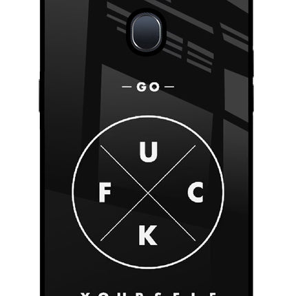 Go Fuck Yourself Oppo F9/F9 Pro Glass Case Back Cover by Casekaro