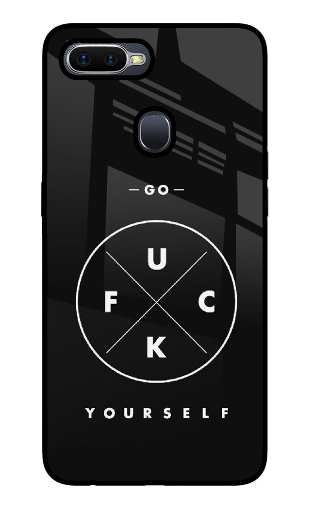 Go Fuck Yourself Oppo F9/F9 Pro Glass Case Back Cover by Casekaro