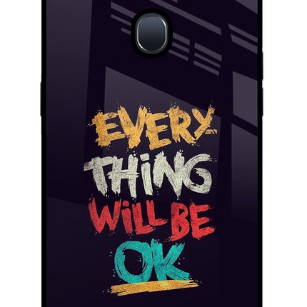 Everything Will Be Ok Oppo F9/F9 Pro Glass Case Back Cover by Casekaro