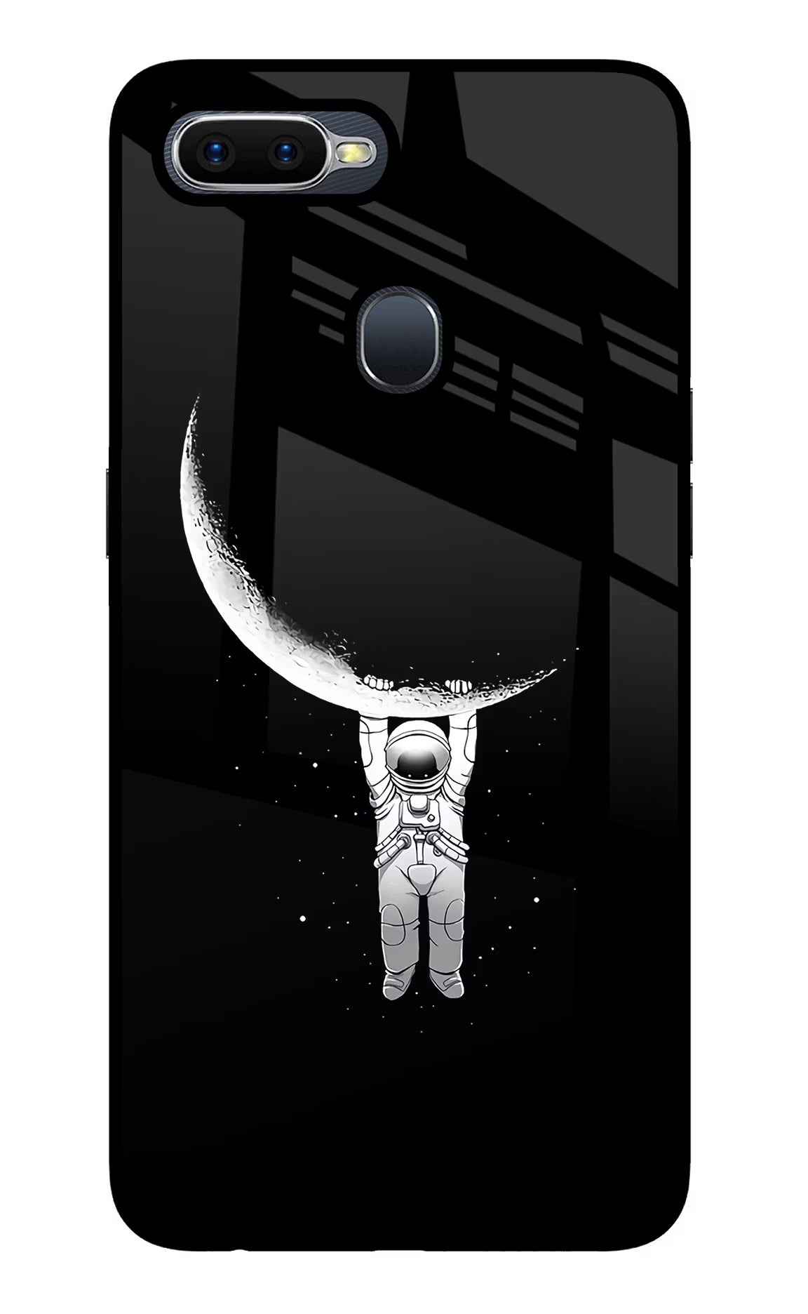Moon Space Oppo F9/F9 Pro Glass Case Back Cover by Casekaro