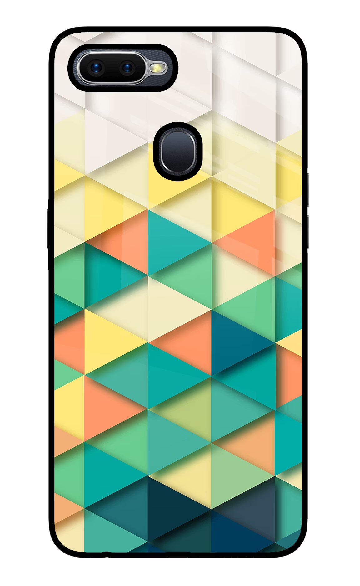 Abstract Oppo F9/F9 Pro Glass Case Back Cover by Casekaro