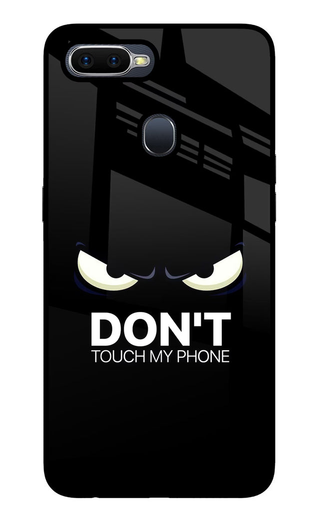 Don'T Touch My Phone Oppo F9/F9 Pro Glass Case Back Cover by Casekaro