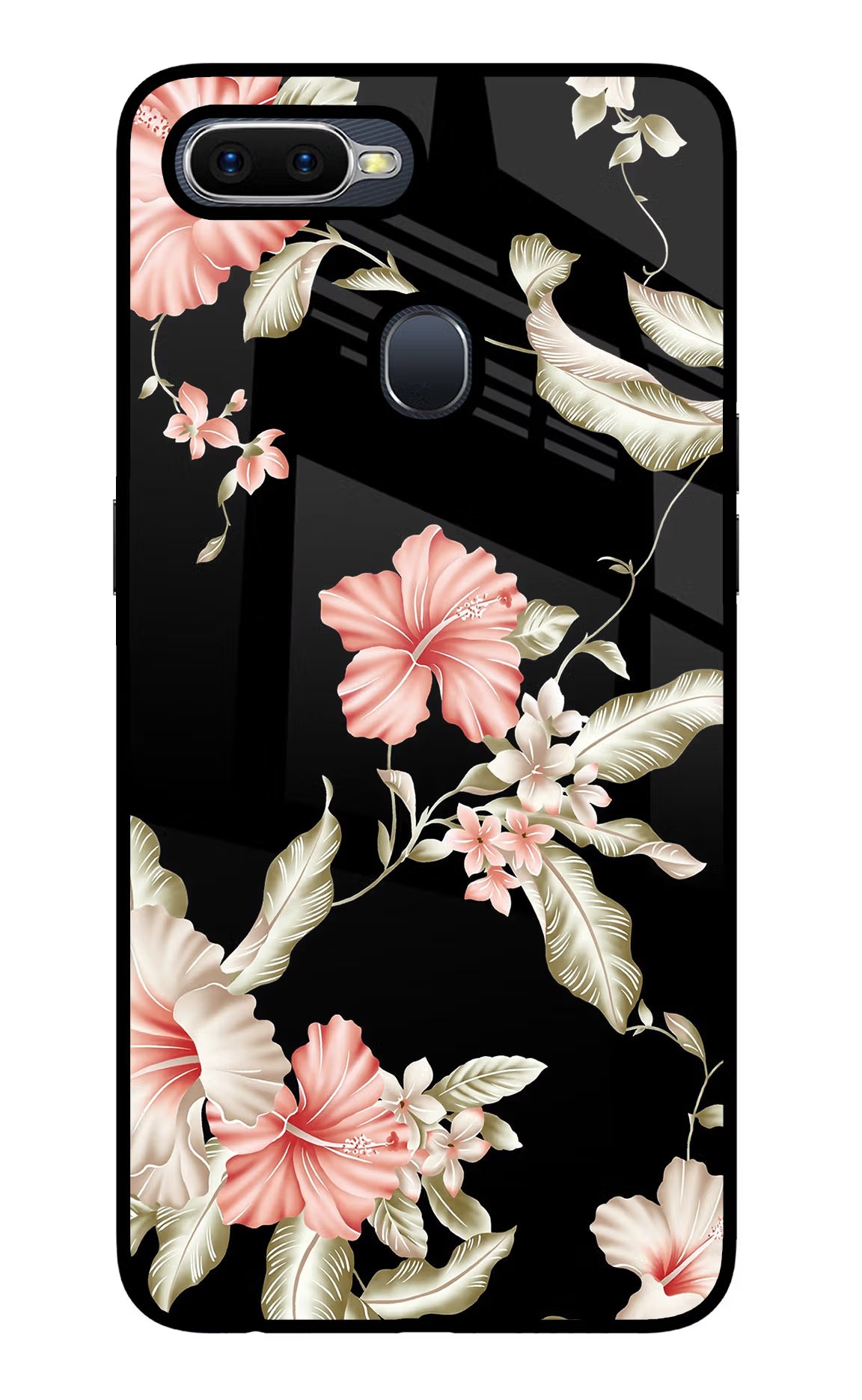 Flowers Oppo F9/F9 Pro Glass Case Back Cover by Casekaro